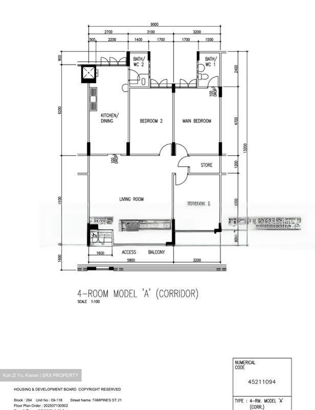 Blk 264 Tampines Street 21 (Tampines), HDB 4 Rooms #470400441